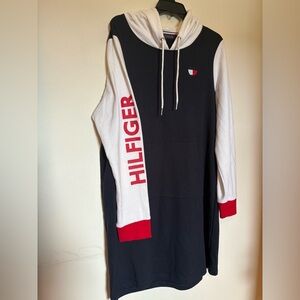 Tommy Hilfiger Red, White, and Blue Hoodie Dress